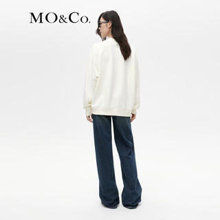 MO&Co.2023冬小鹿斑比联名系列怀旧印花圆领卫衣MBC4SWST05 米白色 S/160