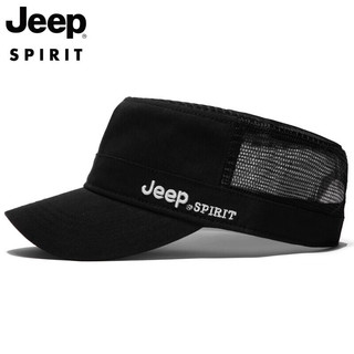 吉普（JEEP）帽子男士棒球帽时尚百搭鸭舌帽旅游出行休闲户外平顶帽A0182 黑色
