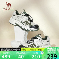 CAMEL 骆驼 老爹鞋女户外休闲撞色拼接轻量厚底运动鞋 L24S283054 米/银 35