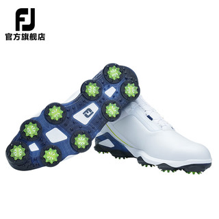 FootJoy 高尔夫球鞋FJ男士Tour Alpha专业竞技防滑防泼水有钉稳定运动鞋 白/红/海军蓝-55542 7=40码