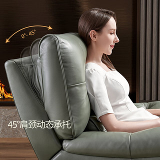 芝华仕（CHEERS）头等舱真皮单人沙发电动功能现代简约午睡躺椅70590奶茶色