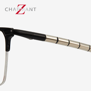 夏蒙（Charmant）Z钛系列镜架男商务半框眼镜架女ZT27061 BK BK-黑色
