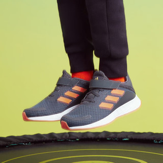 adidas 阿迪达斯 官方轻运动DURAMO SL男小童儿童魔术贴跑步运动鞋 深灰色/红色 28