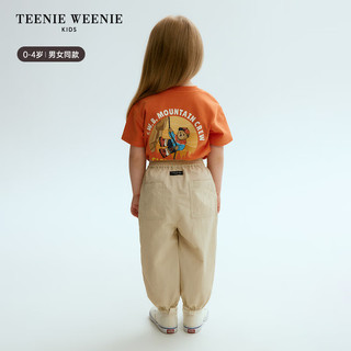 Teenie Weenie Kids小熊童装24春夏男女宝宝短袖舒适圆领T恤 蓝色 90cm