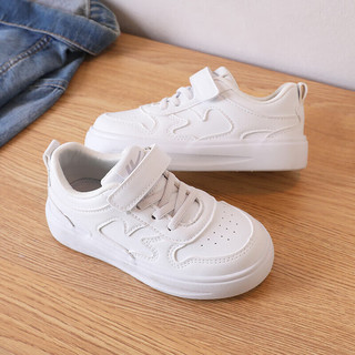 回力（Warrior）儿童小白鞋休闲跑步鞋男女童鞋板鞋运动鞋 WZ(TH)-1602 白色 32 