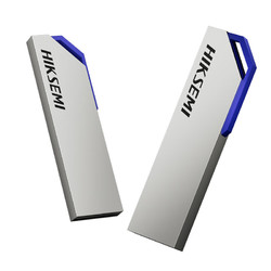 HIKVISION 海康威视 64GB USB3.2 金属U盘S303银色 一体封装防尘防水 电脑车载投标高速优盘系统盘