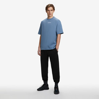 HOTSUIT后秀短袖T恤男运动跑步休闲圆领上衣轻薄透气舒适功能T 雾霾蓝 XL