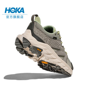 HOKA ONE ONE男女鞋春夏ANACAPA LOW GTX低帮户外徒步鞋耐磨减震支撑防水版 麦青色/新芽绿 40