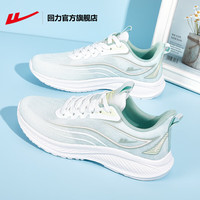 WARRIOR 回力 女鞋运动鞋女春季鞋子女夏季透气减震女士轻便休闲跑步鞋 白绿3329 39