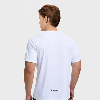 HOTSUIT 后秀 短袖T恤男运动跑步休闲圆领上衣轻薄透气舒适通勤功能T 白色 L