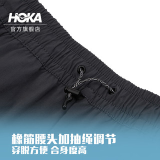 HOKA ONE ONE女款夏季户外休闲运动短裤 OUTDOOR SHORTS 直筒百搭 黑色 S