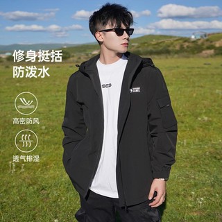 CAMEL 骆驼 户外运动休闲外套连帽风衣登山服男女夹克