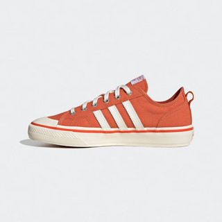 adidas NIZZA RF 74经典运动帆布鞋男子阿迪达斯三叶草HQ8565 橙色/汉玉白/蓝色 38