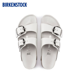 BIRKENSTOCK勃肯软木拖鞋女款时尚大巴扣凉拖Arizona Big Buckle系列 白色窄版1016826 39