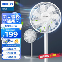 PHILIPS 飞利浦 电风扇落地扇家用七叶轻音台地两用立式电扇3D送风柔风节能ACR2142SFD