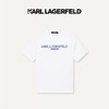 Karl Lagerfeld卡卡尔拉格斐2024春logo刺绣休闲T恤老佛爷241N1715 白色 46