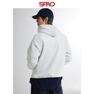 SPAO韩国同款2024年春季男士字母印花连帽套头卫衣SPMHE12C64 海军蓝 L