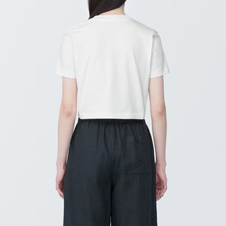 无印良品（MUJI） 女式 防紫外线凉感 短款 短袖T恤  上衣打底衫女款内搭夏季 白色 XL 165/92A