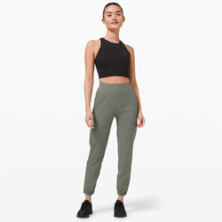 lululemon 丨Adapted State 女士高腰运动裤 速干 LW5DFXA 绿灰色 M