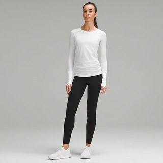 lululemon 丨Swiftly Tech 女士运动长袖 T 恤 2.0 LW3DFLS 训练 本白 XS/4