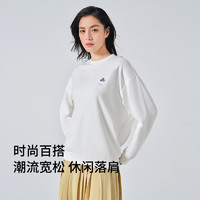 PELLIOT 伯希和 卫衣女2024春季新款休闲运动服宽松保暖长袖上衣圆领套头衫