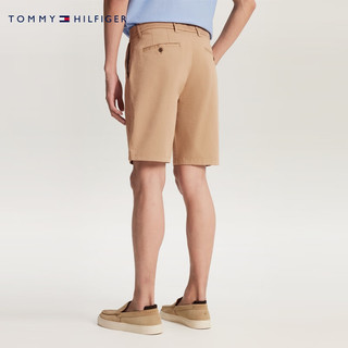 TOMMY HILFIGER【直筒西裤】24春夏男装一字袋小绣标西装短裤78J8942 卡其色RAJ 29