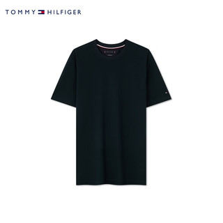 TOMMY HILFIGER24春季男休闲通勤舒适纯色打底合身短袖T恤MW0MW35243 墨绿色0GY M （：135-150斤）