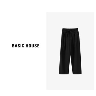 Basic House/百家好直筒时尚休闲百搭直筒长裤-B0623H569 咖 L120-130斤
