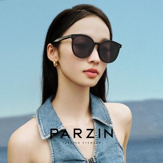 PARZIN 帕森 太阳镜女 大框修脸尼龙镜片防紫外线潮墨镜
