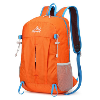 酷咖 运动双肩包男大容量户外背包健身包女短途旅行防泼水登山包 橘色