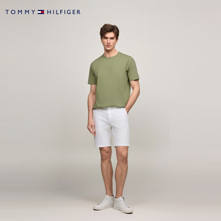 TOMMY HILFIGER【防晒凉感】夏季功能系列24夏男珠地网眼透气净色T恤37009 灰绿色L9F XS （：100-120斤）