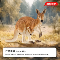 Schleich 思乐 袋鼠14756仿真动物模型金刚鹦鹉白头海雕野猪食蚁兽