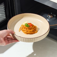 KAWASIMAYA 川岛屋 北欧陶瓷碗家用2022新款餐具碗碟套装碗盘好看的米饭碗小碗 卡其4.5英寸米饭碗(4个装)