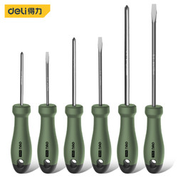 DL 得力工具 得力(deli)home系列螺丝批螺丝起子组套套装维修工具6件套清雅绿 HT1006L