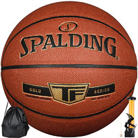 SPALDING 斯伯丁 篮球7号Gold经典系列室内外耐磨职业赛事七号PU材质篮球 76-857Y
