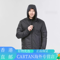 DECATHLON 迪卡侬 上衣秋户外加绒加厚棉服男女运动防风防水外套QUMM SH500 男款- 黑色(防水外套) L