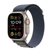 Apple 苹果 watch ultra2苹果智能手表GPS + 蜂窝款智能运动手表男女通用款 蓝色 高山回环式表带大号
