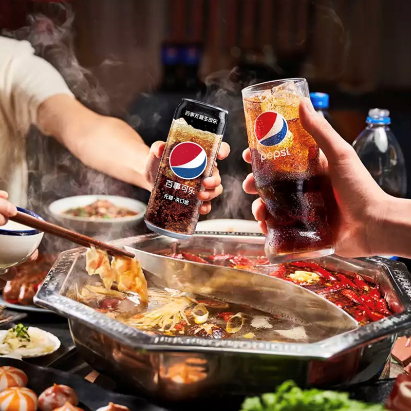 春焕新：pepsi 百事 可乐无糖生可乐330ml*12罐整箱碳酸饮料易拉罐国产可乐0卡0糖