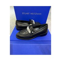 STUART WEITZMAN 香港直邮Stuart Weitzman思缇韦曼女士乐福鞋低跟黑色SD354-BLK