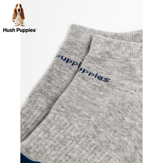 Hush Puppies暇步士男士2024夏季复古时尚双色条纹拼接短袜 058中灰2 均码