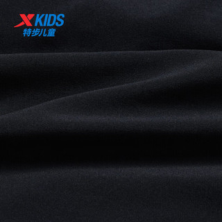 特步（XTEP）儿童运动休闲短裤夏季速干运动裤子袭击运动裤 纯正黑 110cm