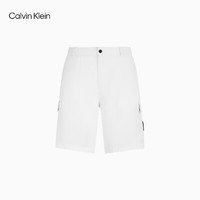 Calvin Klein Jeans24春夏男士复古经典绣标直筒工装风休闲短裤J325140 YAF-月光白 L