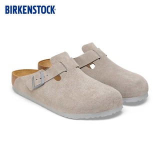 BIRKENSTOCK勃肯软木拖鞋女款时尚平底包头拖鞋Boston系列 灰色/石头灰窄版1027751 37