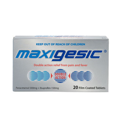 Maxigesic 进口Maxigesic止痛药布洛芬扑热息痛退烧解热感冒20粒/盒