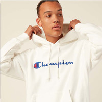 Champion 冠军网球穿搭男士印花logo连帽宽松情侣装卫衣秋