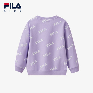 FILA【液氨整理】 斐乐童装长袖2024冬小童男女童套头卫衣 满印五-ZE 110