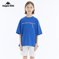 KAPPA KIDS童装儿童t恤短袖男新款夏季大童男童夏装上衣半袖 白色 120cm 5-6岁