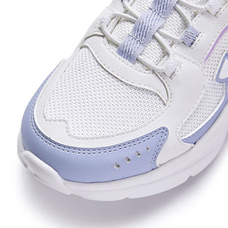 安德玛（Under Armour）儿童运动鞋2024年童鞋儿童跑鞋舒适百搭男中大童运动跑步鞋 白/紫 36码系带款