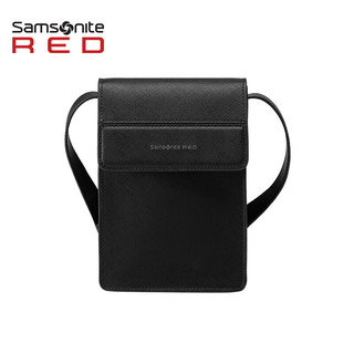 Samsonite/新秀丽斜挎包男士商务单肩包时尚胸包多功能手机包QK1*09003黑色