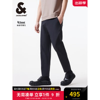 杰克·琼斯（JACK&JONES）夏季日常纯色舒适商务通勤常规休闲长裤男装224214034 黑色E40 常规 黑色E40 190/92A/XXLR